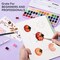 52 Watercolor Paint Set, Travel Watercolors Set with Drawing Pencil, Paint Brushes, 5 Watercolor Paper, Sponge & Black Drawing Pens, Water Colors Paint for Adults, Art Supplies, Purple Case